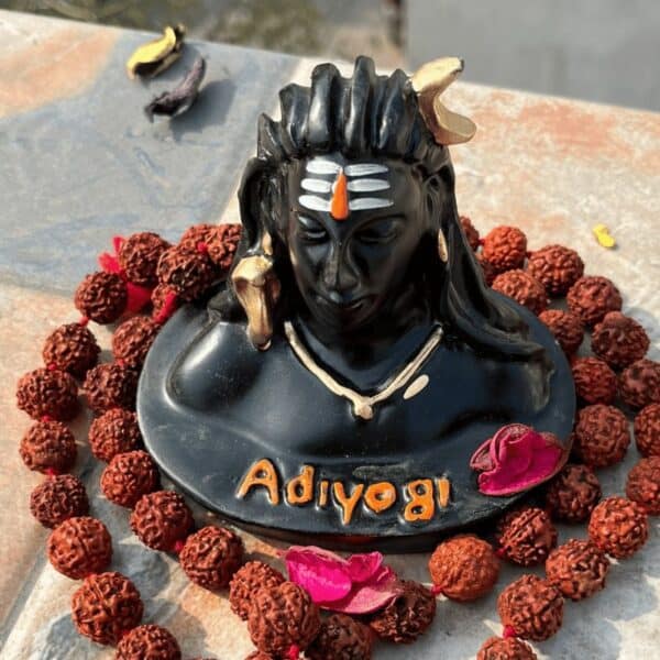 Adiyogi with rudraksh