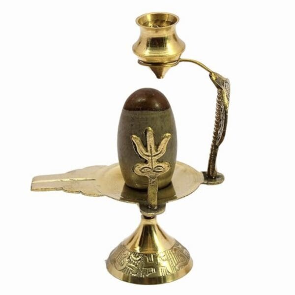 Narmadeshwar Shivling with Brass Trishul