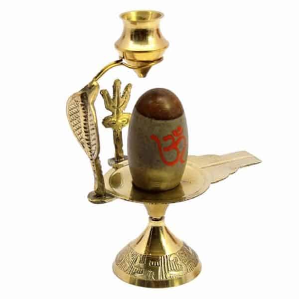 Narmadeshwar Shivling with Brass Trishul