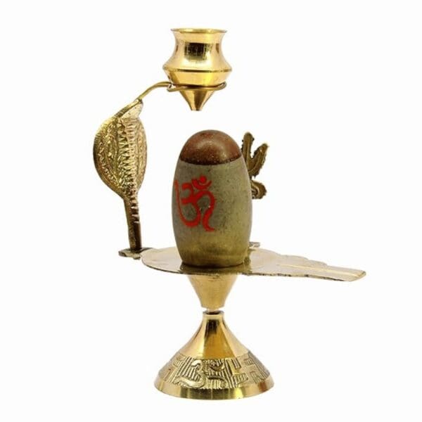 Narmadeshwar Shivling with Brass Trishul