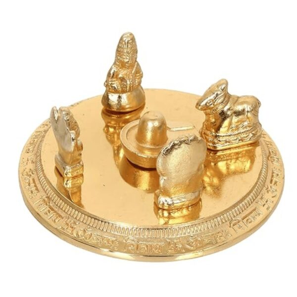 metal golden shiv parivar