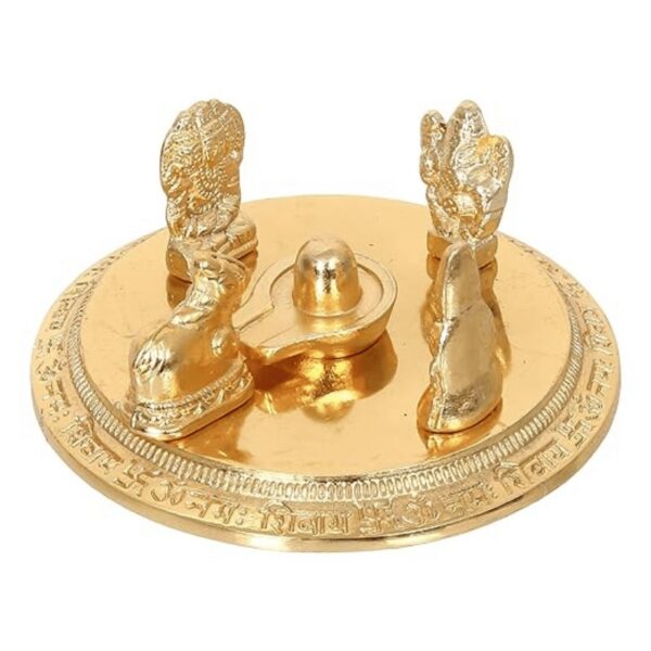 metal golden shiv parivar