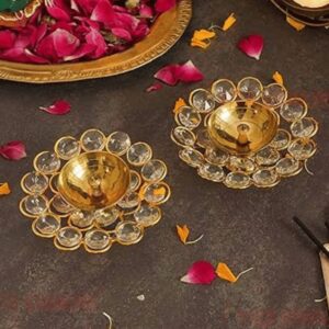 Plate Crystal Diya