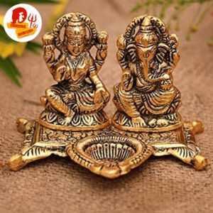 Metal Laxmi Ganesh Diya