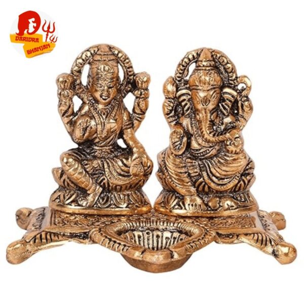 Metal Laxmi Ganesh Diya