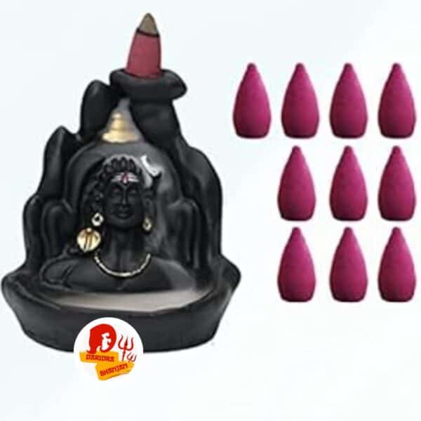 Smoke Adiyogi With 10 Insence Cone