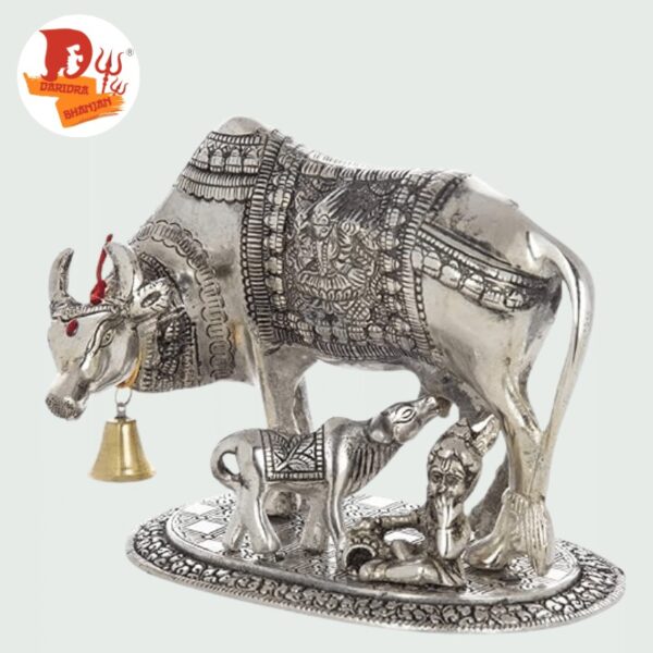 Silver Kamdhenu cow