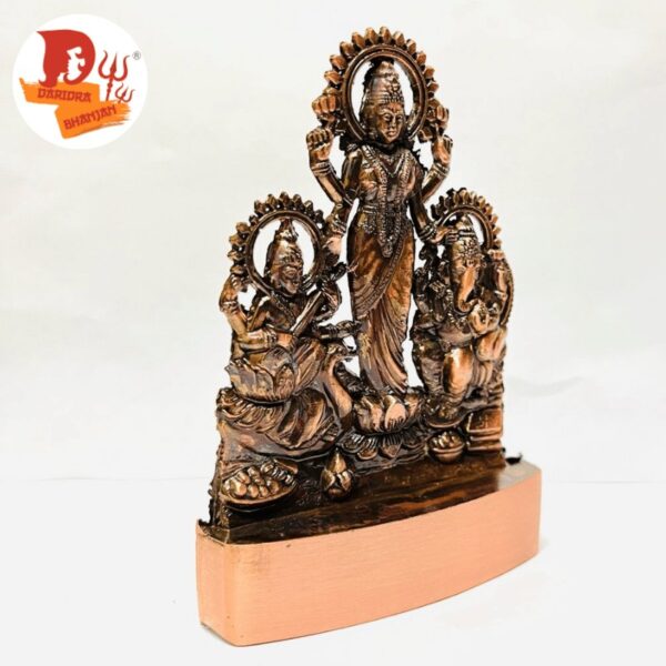 Metal Brown Laxmi Ganesh Saraswati