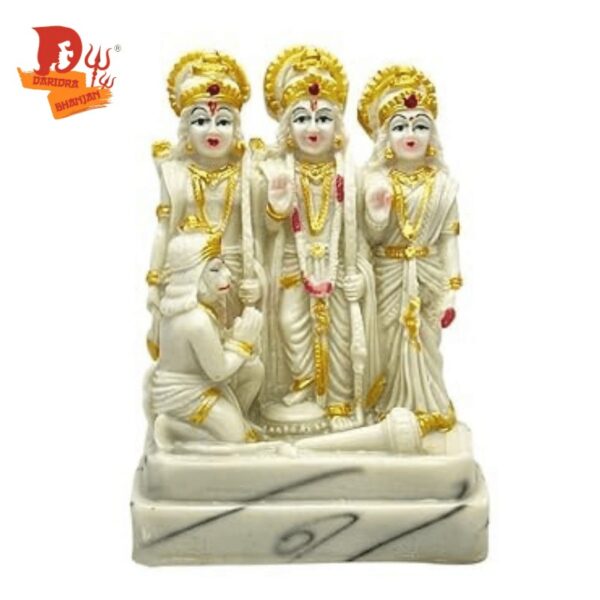 white Marble Ram Darbar Idol, Ram Sita Laxman and Hanuman Statue ...