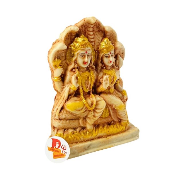 Brown Marble Laxmi Vishnu