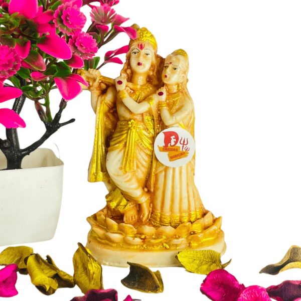 Brown Marble Radha Krishna